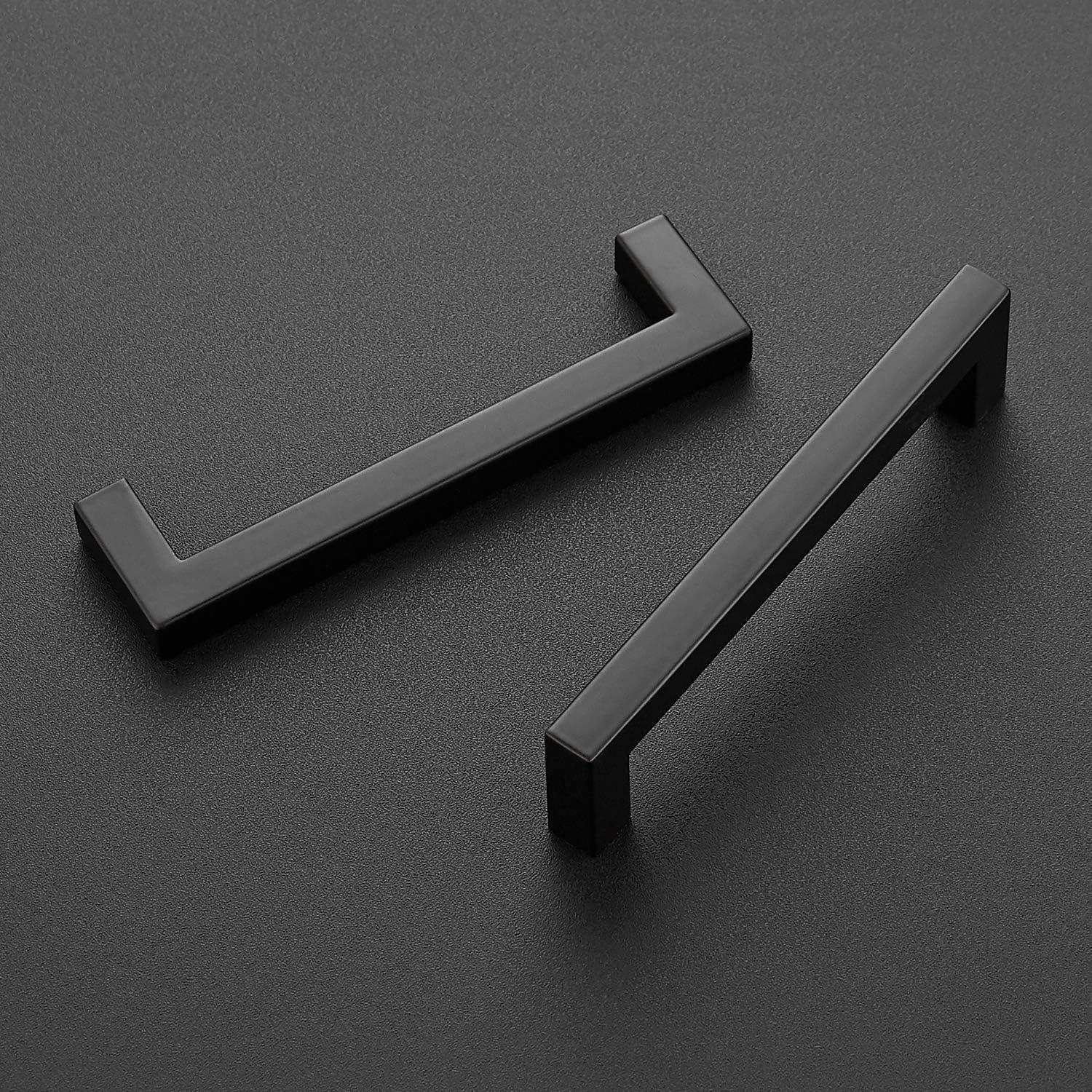 Ravinte 30 Pack 5 Inch Kitchen Square Cabinet Handles Matte Black Pulls Drawer Hardware for Cabinets Cupboard Matte Black 30
